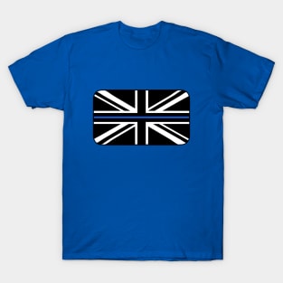 Thin Blue Line Union Jack UK Flag T-Shirt